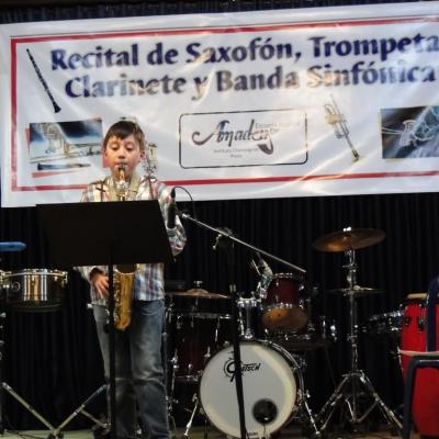 Recital estudiante de saxofón de la E.M Amadeus - Juan Felipe Imbacuán.. Año 2012